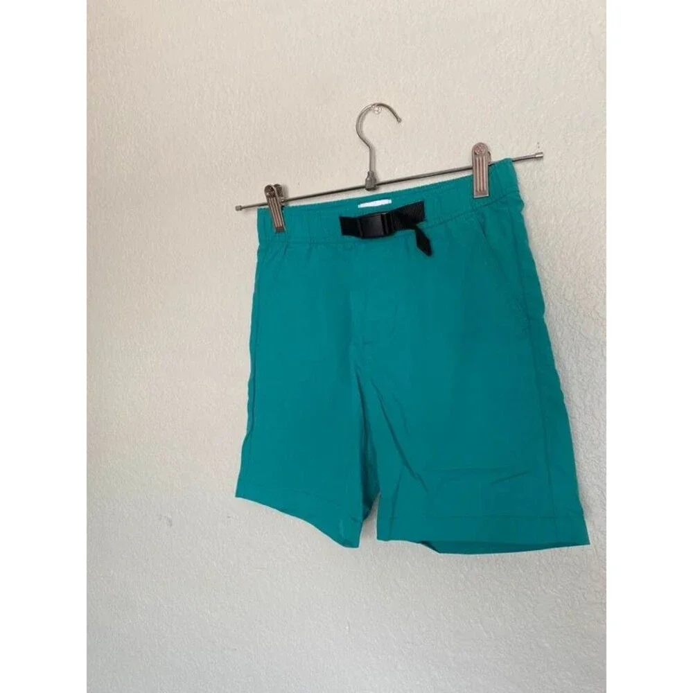 EUC Old Navy Boys Teal Green Nylon Tech Shorts with Built-in Belt Size M (8)